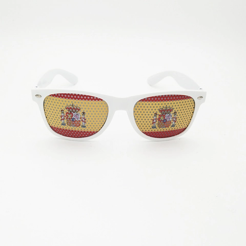 Spanish Flag Pinhole Sticker Sunglasses UV400 Plastic Frame Novelty Party Glasses For Fan Sports Events World Cup Favors