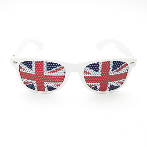 UK Flag Union Jack Perforated Pinhole Sunglasses Party Decoration Full Frame Plastic Rivet Glasses For Sports Festival