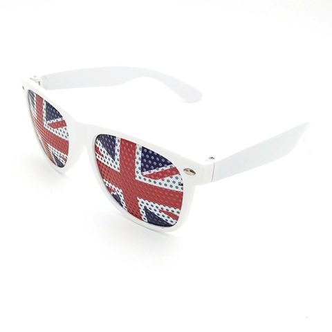 UK Flag Union Jack Perforated Pinhole Sunglasses Party Decoration Full Frame Plastic Rivet Glasses For Sports Festival