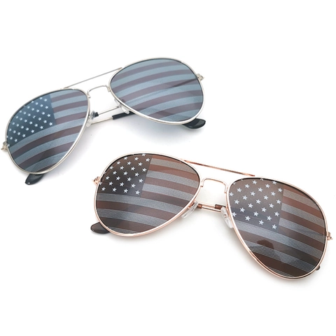 USA Independence Day American Flag Sunglasses Patriotic Stars And Stripes Sunglasses Party Favors Aviator Square Shades
