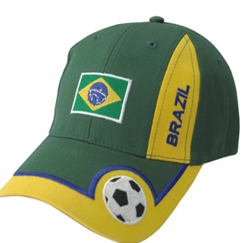 Berretto da Baseball per Tifosi di Calcio Coppa del Mondo Cappello Ricamato con Bandiera Nazionale per Inghilterra Germania Olanda Spagna Brasile