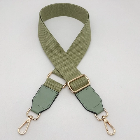 Correa de Hombro de Lona de Color Sólido Ajustable Reemplazo Bolso Cruzado Accesorios de Bolso Con Ganchos Metálicos
