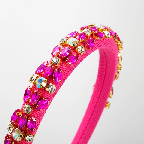 Rhinestone Headband Elegant Geometric Crystal Hair Hoop Vintage Style Hair Accessory For Women Fashion