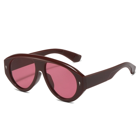 Aviator Sunglasses Oversized PC Frame AC Lens UV400 Protection Arrow Stud Rivet Fashionable Driving Eyewear Men Women