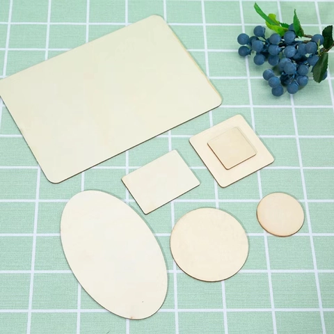 Unfinished Natural Wood Slices Multiple Shapes For DIY Painting Crafts Wood Burning Home Decor Hand Painted Arts Crafts
