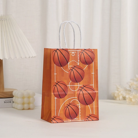 Basketball Thema Papier Geschenktüten Sport Geburtstag Party Mit Griffen Für Kinder Jungen Männer Geschenkverpackung