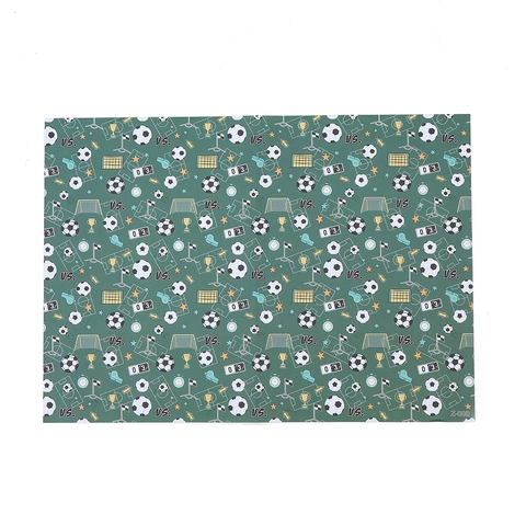 Papel de Regalo Temático de Fútbol Estampado Deportivo Decorativo Papel de Manualidades DIY Para Fiesta de Cumpleaños Envoltura de Regalos Niños