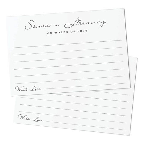 Share A Memory Kaarten Voor Huwelijk Begrafenis Verjaardag Afstuderen Wit Karton Berichtkaarten Met Geliniëerde Lijnen Minimalistisch Gastenboek Alternatief