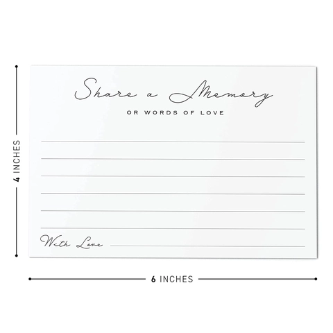 Share A Memory Kaarten Voor Huwelijk Begrafenis Verjaardag Afstuderen Wit Karton Berichtkaarten Met Geliniëerde Lijnen Minimalistisch Gastenboek Alternatief