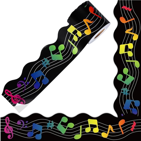 Musical Notes Bulletin Board Borders Scalloped Border Trim For Classroom Blackboard School Office Educational Decoration