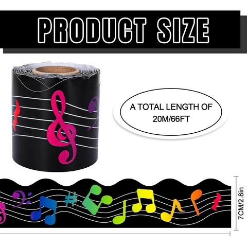 Musical Notes Bulletin Board Borders Scalloped Border Trim For Classroom Blackboard School Office Educational Decoration