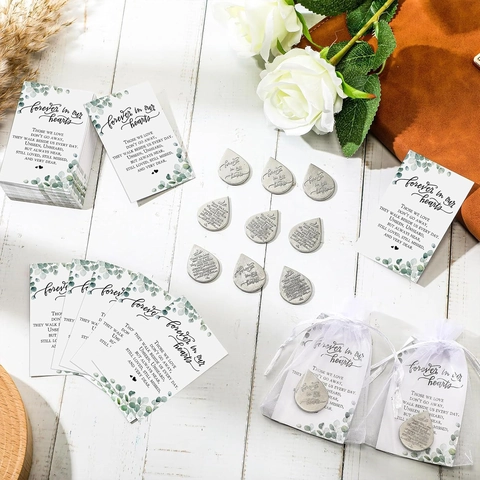 Memorial Funeral Prayer Cards Bereavement Sympathy Cards For Celebration Of Life Memorial Service Pocket Prayer Token Cards