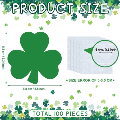 St Patrick Day Klavertje Uitsnijdingen Gecoat Papier Bulletin Board Decoraties Voor Klaslokaal School Huis Feest Groen Wit Beschrijfbare Kaarten