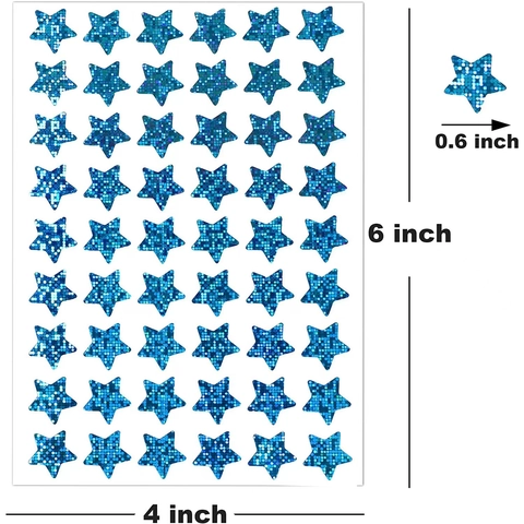 Autocollants Étoiles Holographiques Laser Pour Récompense Enfants Fournitures Scolaires Enseignants Autocollants Pentagramme Laser