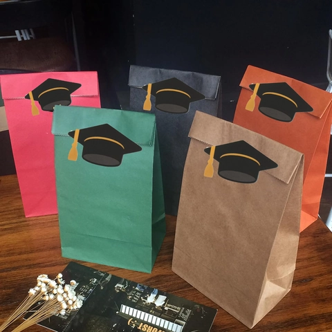 Graduierung Saison Doktorhut Aufkleber Schwarz Gold Quaste Selbstklebend Etikett Für Schule Zeremonie Geschenk Dekor