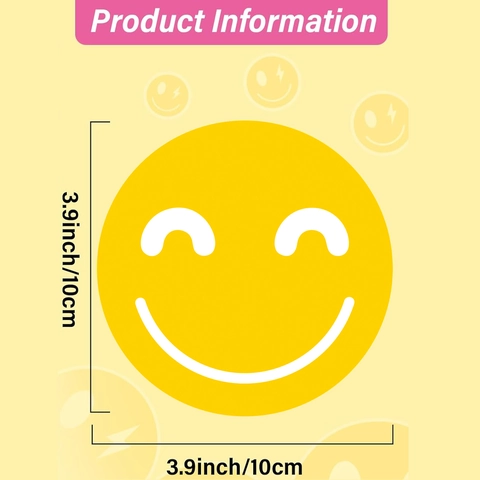 Colorful Smiley Face Stickers Round Expression Labels For DIY Decoration Scrapbooking Party Favor Assorted Style Waterproof Aesthetic Decals