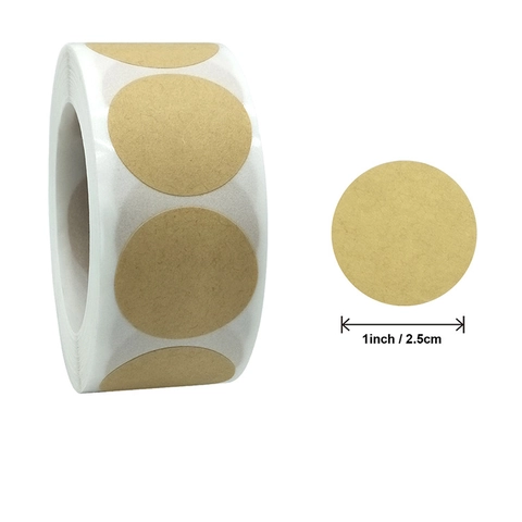 Blanko Runde Kraftpapier Etiketten Rolle Für Backen DIY Handgemachte Geschenkverpackung Mailing Etiketten Dekorative Siegel Aufkleber