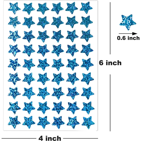Laser Holographic Star Stickers For Kids Reward School Teacher Classroom Supplies Glitter Laser Pentagram Reward Stickers