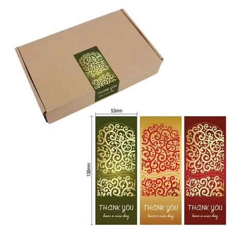 Multicolor Rectangle Thank You Have A Nice Day Sealing Stickers For Baking Packaging Gift Box Decoration Labels