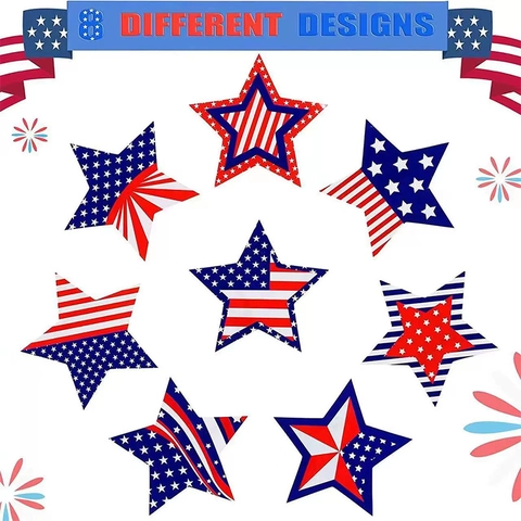 Adesivi Stella Giorno Indipendenza Modello Bandiera Americana Etichette Sigillo per Decorazione Quarto Luglio Decalcomanie Regalo