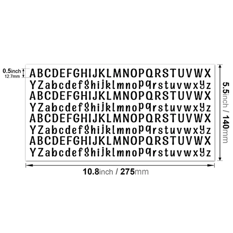 Waterproof Vinyl Alphabet Letter Stickers DIY Number Decals For Cup Laptop Mailbox Home Decoration Black White