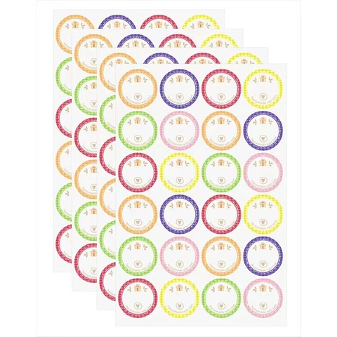 Homemade With Love Stickers 1,5 Inch Cirkelvormig Beschrijfbaar Verwijderbaar Etiketten Voor Glazen Potten Flessen Cadeau