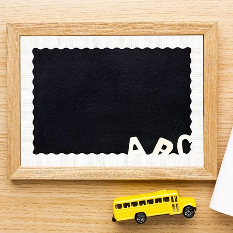 White Wood Grain Scalloped Bulletin Board Border Stickers Copperplate Adhesive Classroom Office Wall Decor Stickers