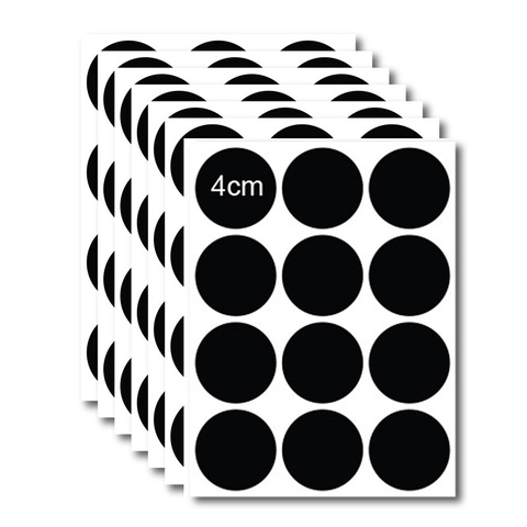 Round Black Chalkboard Stickers Removable Erasable PVC Label Stickers For Kitchen Jars Storage Containers Organization Labels