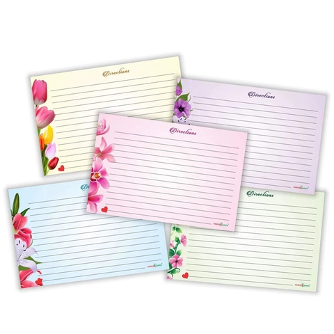 Florale Botanische Rezeptkarten Für Die Küche Doppelseitiges Aquarell Blumen Design Karton Backen Organisation Schreibwaren