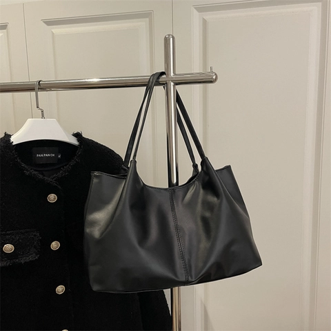 Damen Große Kapazität PU Leder Tragetasche Minimalistisch Pendeln Umhängetasche Mit Magnetschnalle Täglich Mode Urban Handtasche