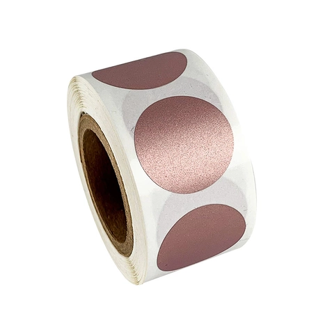 Rose Gold Round Scratch Off Stickers For DIY Greeting Cards Party Games Surprise Gifts Durable Self Adhesive Labels
