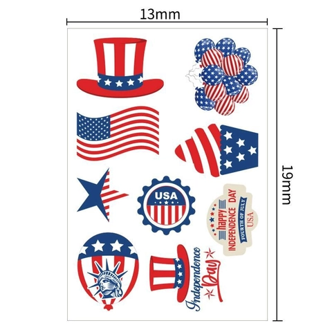 Autocollants DIY Jour de l'Indépendance des États-Unis Décoration de Fête du Jour de l'Indépendance Autocollants Scrapbooking Avec Gnome Drapeau Étoile Pour Enfants Adultes