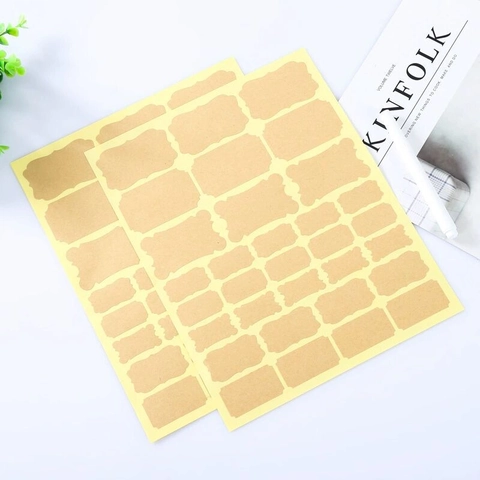 Waterproof Erasable PVC Chalkboard Sticker Labels For Kitchen Jar Bottles Organization Kraft Paper DIY Removable Marking Pantry Tags