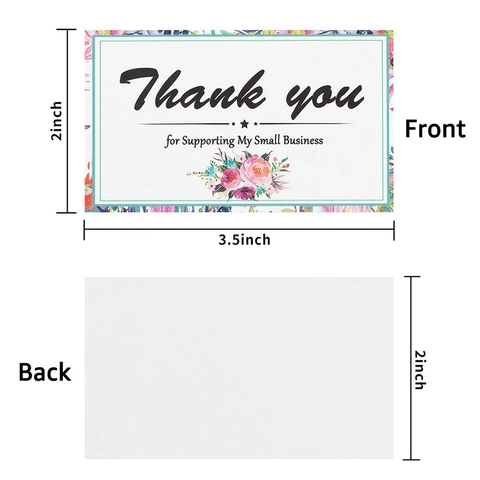 Floral Thank You Cards For Supporting My Small Business Botanical Design Gift Packaging Decor Note For Shop Customers