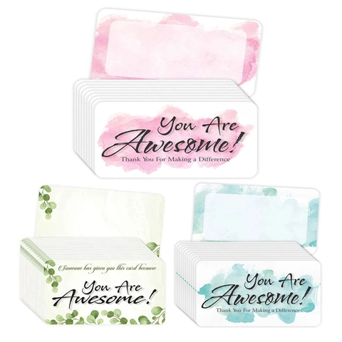 You Are Awesome Inspirational Encouragement Cards Round Corner Reward Motivational Note Cards For Kids Students Teachers Office