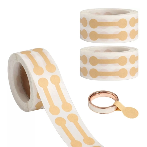 Blanco Kraftpapier Sieraden Prijskaartjes Haltervorm Opvouwbare Stickers Voor Ringen Kettingen Oorbellen Sieraden Identificatie