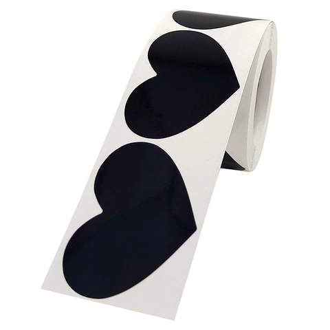 Etichette Lavagna a Forma di Cuore Impermeabili in PVC Scrivibili Adesivi per Lavagna per Barattoli Cucina Organizzazione