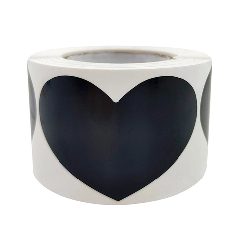 Etichette Lavagna a Forma di Cuore Impermeabili in PVC Scrivibili Adesivi per Lavagna per Barattoli Cucina Organizzazione