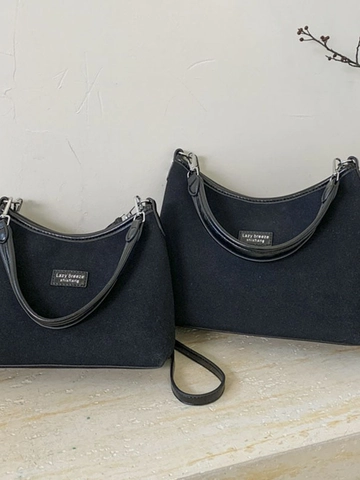 Women Vintage Hobo Bag PU Leather Suede Texture Shoulder Bag For Daily Commuting Office Lady Minimalist Crossbody Bag