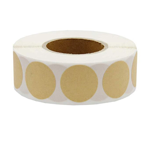 Kraft Paper Round Blank Stickers Self Adhesive Labels For Baking Sealing Gift Envelope Hand Writable Labels