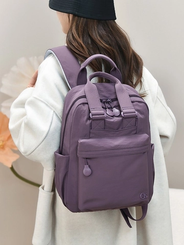 Damen Leichter Nylon Rucksack Wasserdicht Große Kapazität Reisetasche Mode Casual Student Schultasche Mit Laptopfach