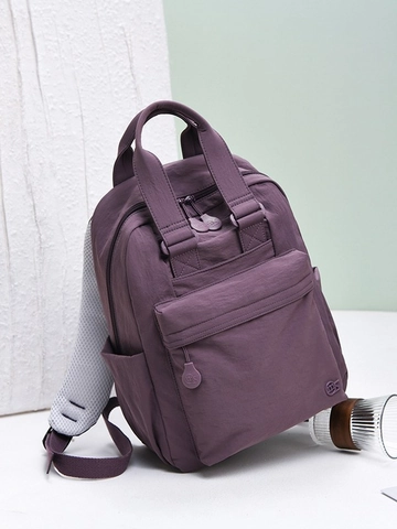 Damen Leichter Nylon Rucksack Wasserdicht Große Kapazität Reisetasche Mode Casual Student Schultasche Mit Laptopfach