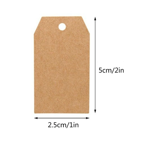 Blank Kraft Paper Gift Tags With Jute Twine Rectangular DIY Hanging Label For Wedding Party Favors Clothing Craft Decor