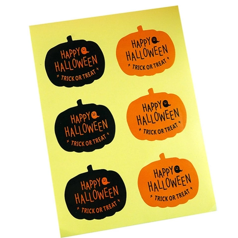 Halloween Kürbis Aufkleber Orange Schwarz Kürbis Form Klebeetiketten Happy Halloween Trick Or Treat Für Backen Geschenk Verpackung