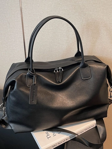 Damen Große Kapazität Tote Bag PU Leder Handtasche Lässige Reisegepäck Schultertasche Für Tägliches Pendeln Urban Vintage Stil