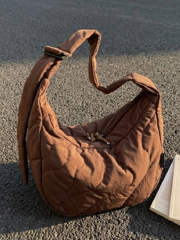 Bolso de Hombro Acolchado Puffer para Mujer Gran Capacidad Bolso Bandolera Puffer Casual Diario Color Sólido Bolso Dumpling Acolchado