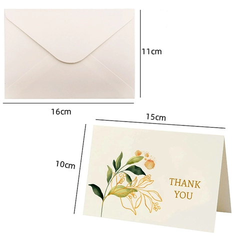 Aquarell Blumen Dankeskarten Mit Umschlägen Und Aufklebern Botanische Grün Gold Blatt Grußkarten Für Hochzeit Geschäft Geschenk