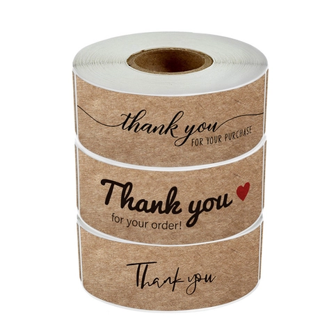 Etichette Adesive di Ringraziamento in Carta Kraft Rettangolare per Confezioni Regalo di Piccole Imprese Decorazione Busta