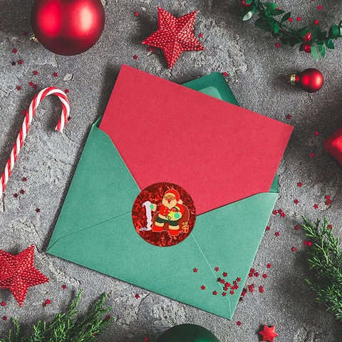Fröhliche Weihnachten Aufkleber Rund Geschenk Siegel Etiketten Für Feiertagsverpackung Weihnachtsbaum Weihnachtsmann Dekorative Aufkleber