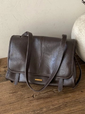 Bolso de Hombro de Cuero PU Vintage Maillard Gran Capacidad Bolso Tote Cruzado para Mujer Retro Diario Bolso de Mensajero